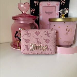 Juicy Couture Juicy Forever Light Pink Monogram Card Holder